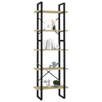 5-Tier Book Cabinet Sonoma Oak 60x30x175 cm Engineered Wood