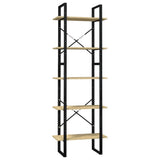 5-Tier Book Cabinet 60x30x175 cm Pinewood