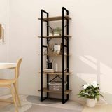 5-Tier Book Cabinet Brown 60x30x175 cm Solid Wood Pine