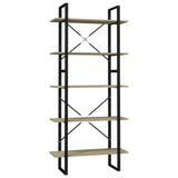 5-Tier Book Cabinet Sonoma Oak 80x30x175 cm Engineered Wood