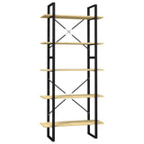 5-Tier Book Cabinet 80x30x175 cm Pinewood