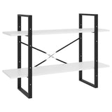 5-Tier Book Cabinet White 100x30x175 cm Engineered Wood - 45-Degree Angle