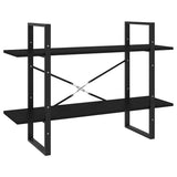 5-Tier Book Cabinet Black 100x30x175 cm Engineered Wood - Top-Down View