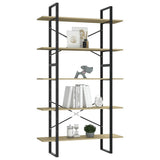 5-Tier Book Cabinet Sonoma Oak 100x30x175 cm Engineered Wood