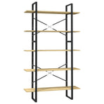 5-Tier Book Cabinet 100x30x175 cm Solid Wood Pine