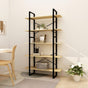 5-Tier Book Cabinet 100x30x175 cm Solid Wood Pine
