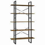 5-Tier Book Cabinet Brown 100x30x175 cm Solid Wood Pine