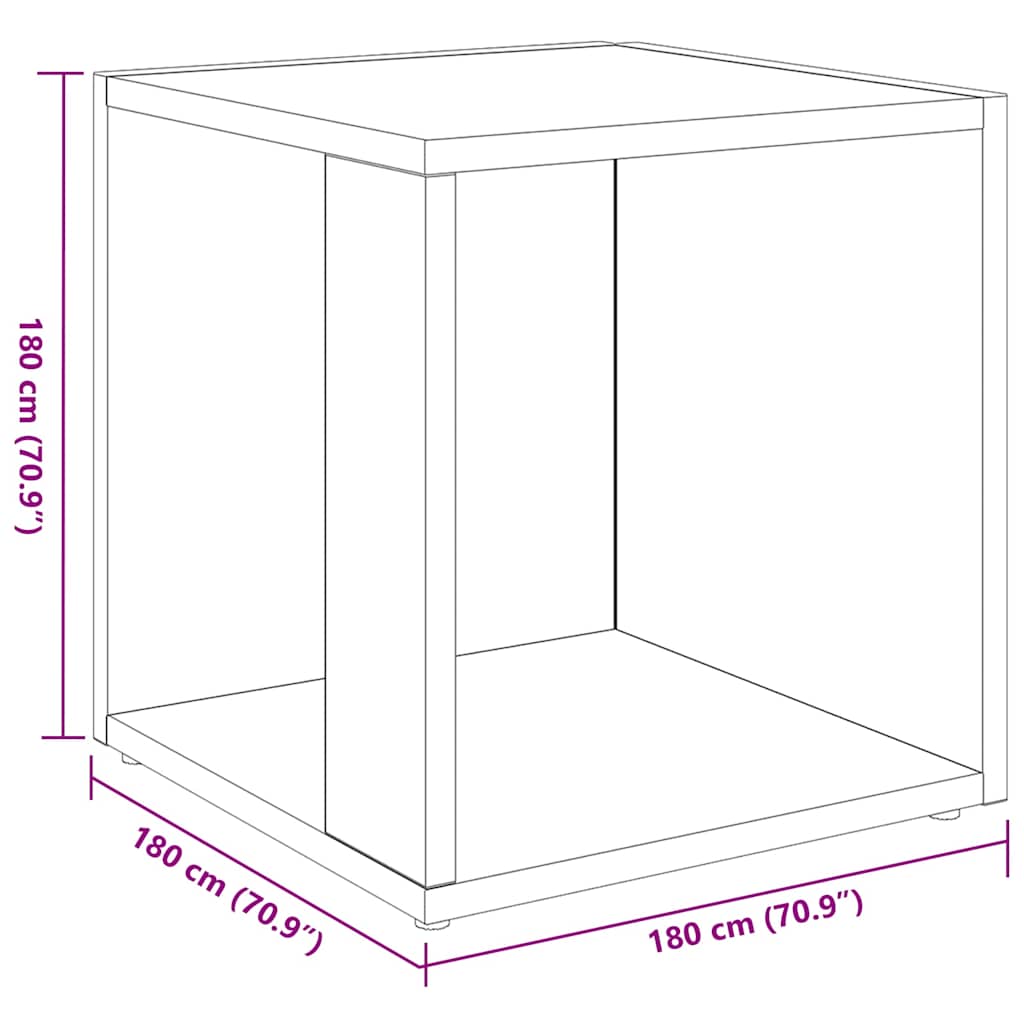 Side Table High Gloss White 33x33x34.5 cm Engineered Wood