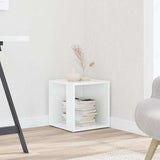 Side Table High Gloss White 33x33x34.5 cm Engineered Wood