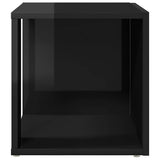 Side Table High Gloss Black 33x33x34.5 cm Engineered Wood