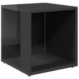 Side Table High Gloss Grey 33x33x34.5 cm Engineered Wood