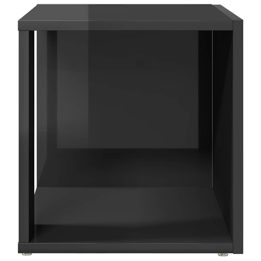 Side Table High Gloss Grey 33x33x34.5 cm Engineered Wood
