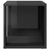 Side Table High Gloss Grey 33x33x34.5 cm Engineered Wood