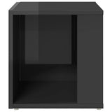 Side Table High Gloss Grey 33x33x34.5 cm Engineered Wood - 45-Degree Angle