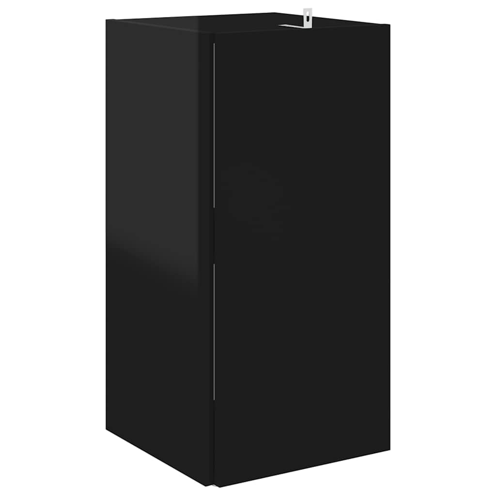 Corner Cabinet High Gloss Black 33x33x67 cm Engineered Wood