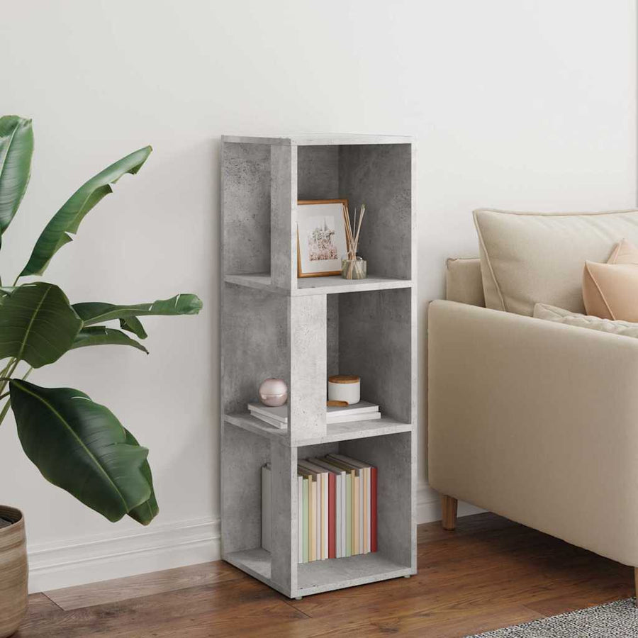 Corner Cabinet Concrete Grey 33x33x100 cm Engineered Wood