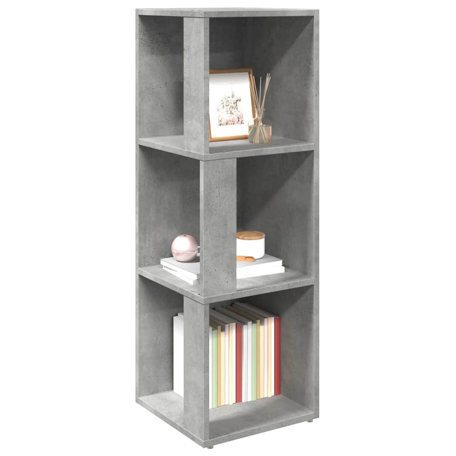 Corner Cabinet Concrete Grey 33x33x100 cm Engineered Wood