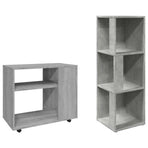 Corner Cabinet Concrete Grey 33x33x100 cm Engineered Wood