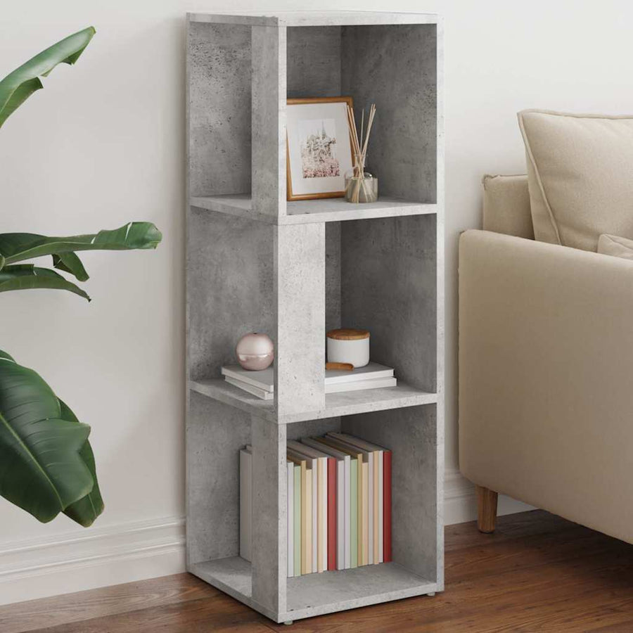 Corner Cabinet Concrete Grey 33x33x100 cm Engineered Wood