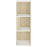 Corner Cabinet White and Sonoma Oak 33x33x100 cm Engineered Wood