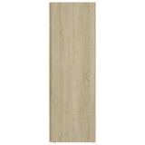 Corner Cabinet White and Sonoma Oak 33x33x100 cm Engineered Wood
