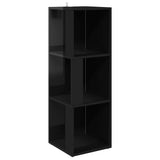 Corner Cabinet High Gloss Black 33x33x100 cm Engineered Wood