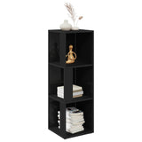 Corner Cabinet High Gloss Black 33x33x100 cm Engineered Wood - Side View