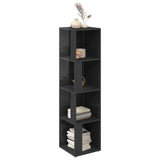 Corner Cabinet High Gloss Grey 33x33x132 cm Engineered Wood