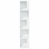 Corner Cabinet White 33x33x164.5 cm Engineered Wood - Rear View