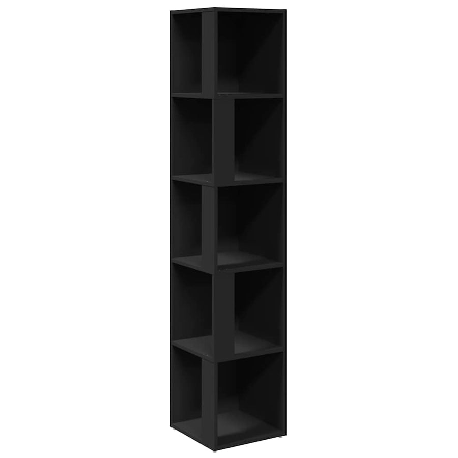 Corner Cabinet Black 33x33x164.5 cm Engineered Wood