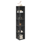 Corner Cabinet Grey 33x33x164.5 cm Engineered Wood - Side View