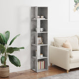 Corner Cabinet Concrete Grey 33x33x164.5 cm Engineered Wood - Side View