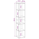 Corner Cabinet Concrete Grey 33x33x164.5 cm Engineered Wood