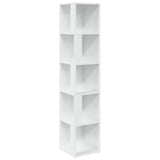 Corner Cabinet High Gloss White 33x33x164.5 cm Engineered Wood - Front View