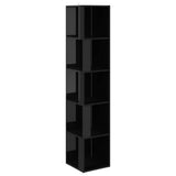 Corner Cabinet High Gloss Black 33x33x164.5 cm Engineered Wood