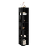 Corner Cabinet High Gloss Black 33x33x164.5 cm Engineered Wood