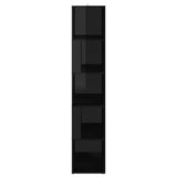 Corner Cabinet High Gloss Black 33x33x164.5 cm Engineered Wood - Top-Down View