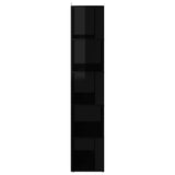 Corner Cabinet High Gloss Black 33x33x164.5 cm Engineered Wood - 45-Degree Angle