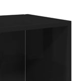 Corner Cabinet High Gloss Black 33x33x164.5 cm Engineered Wood