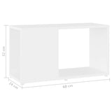 TV Cabinet White 60x24x32cm Engineered Wood - Rear View