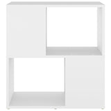 Book Cabinet White 60x24x63 cm Engineered Wood - Side View