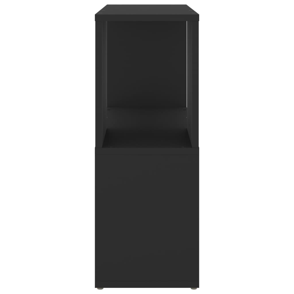 Book Cabinet Black 60x24x63 cm Engineered Wood