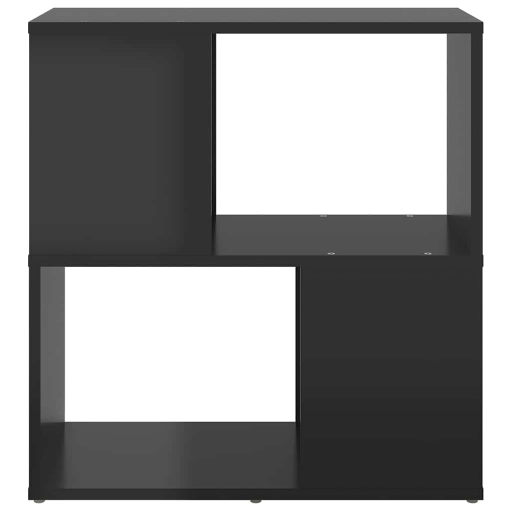 Book Cabinet High Gloss Black 60x24x63 cm Engineered Wood
