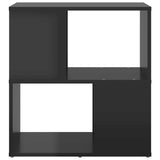 Book Cabinet High Gloss Black 60x24x63 cm Engineered Wood