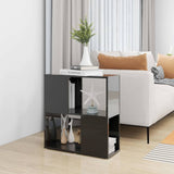 Book Cabinet High Gloss Black 60x24x63 cm Engineered Wood