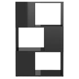 Book Cabinet Room Divider High Gloss Black 60x24x94cm Engineered Wood
