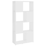 Book Cabinet Room Divider White 60x24x124.5 cm Engineered Wood - Front View
