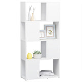 Book Cabinet Room Divider White 60x24x124.5 cm Engineered Wood - Top-Down View