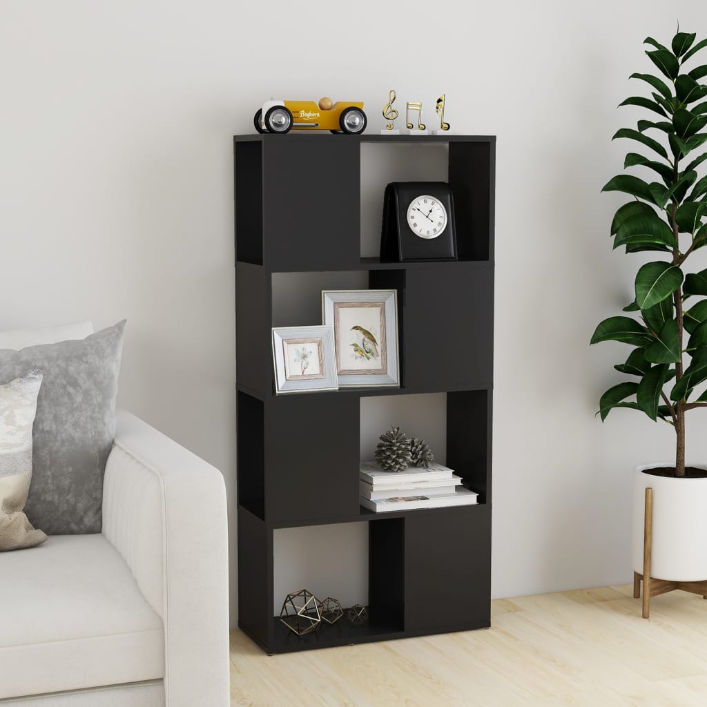 Book Cabinet Room Divider Grey 60x24x124.5 cm Engineered Wood