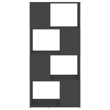 Book Cabinet Room Divider Grey 60x24x124.5 cm Engineered Wood - 45-Degree Angle